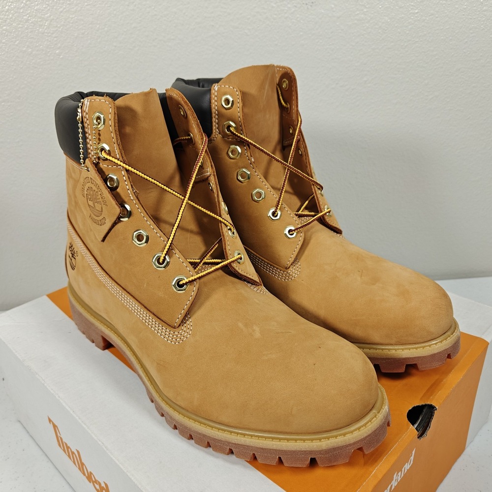 NEW Timberland Premium 6 Inch Boot Wheat Men's Size 12 WIDE Nubuck 10061-713
